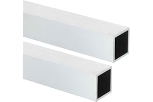MECCANIXITY Aluminum Square Tubing,0.98"x0.98"x14" Long 0.06" Wall Thick 6063 Aluminum Square Tube Seamless Structural Metal Profile Hardware for Construction DIY Home Decor Furniture 2pcs