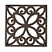 Comfify Decorative Cast Iron Trivet for Kitchen Or Dining Table | Square with Vintage Pattern - 6.5 x 6.5 | with Rubber Pegs/Feet - Recycled Metal - Vintage, Rustic Design - Rust Brown Color