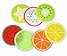 Premium Quality Set of 7 Fruit Silicone Coasters, Non-Slip Drink Coasters, for Bar, Car, Kitchen & Office