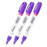 Sharpie Oil-Based Paint Marker, Medium Point, Purple Ink, Pack of 3