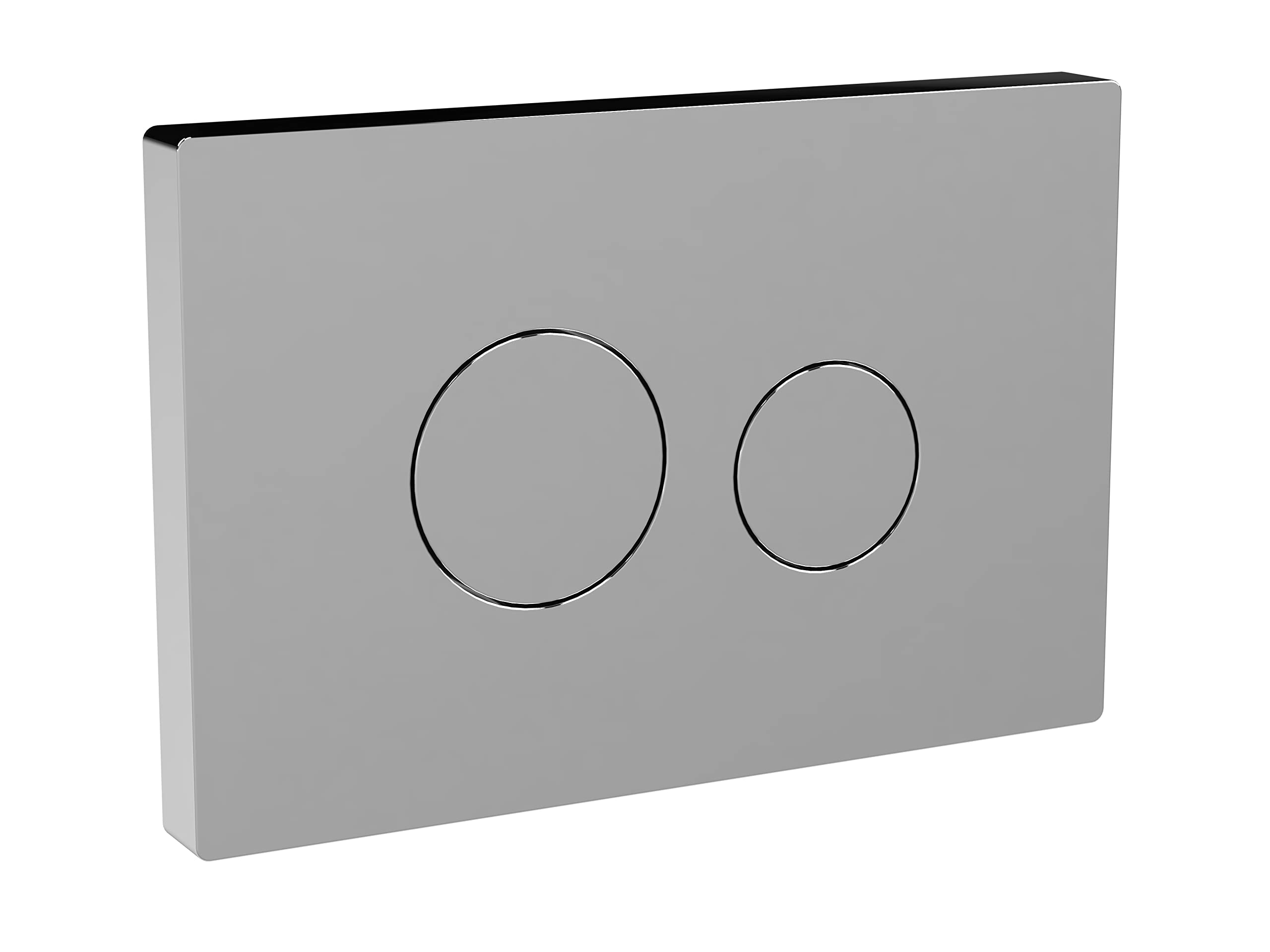 nuie MDPP01R Ceramics Accessories Round Push Button Plate for Pneumatic Dual Flush, 70mm x 99mm, Chrome