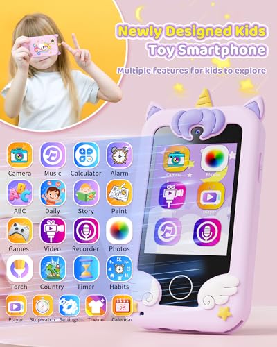 Phone Toy for Kids, Gifts and Toys for Girls and Boys Ages 3-8 (Purple)