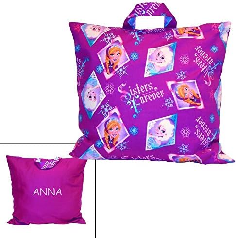 Little Girls Pillow - Personalized for Children - Made From Frozen Elsa &amp; Anna Fabric - Toddler Day Care