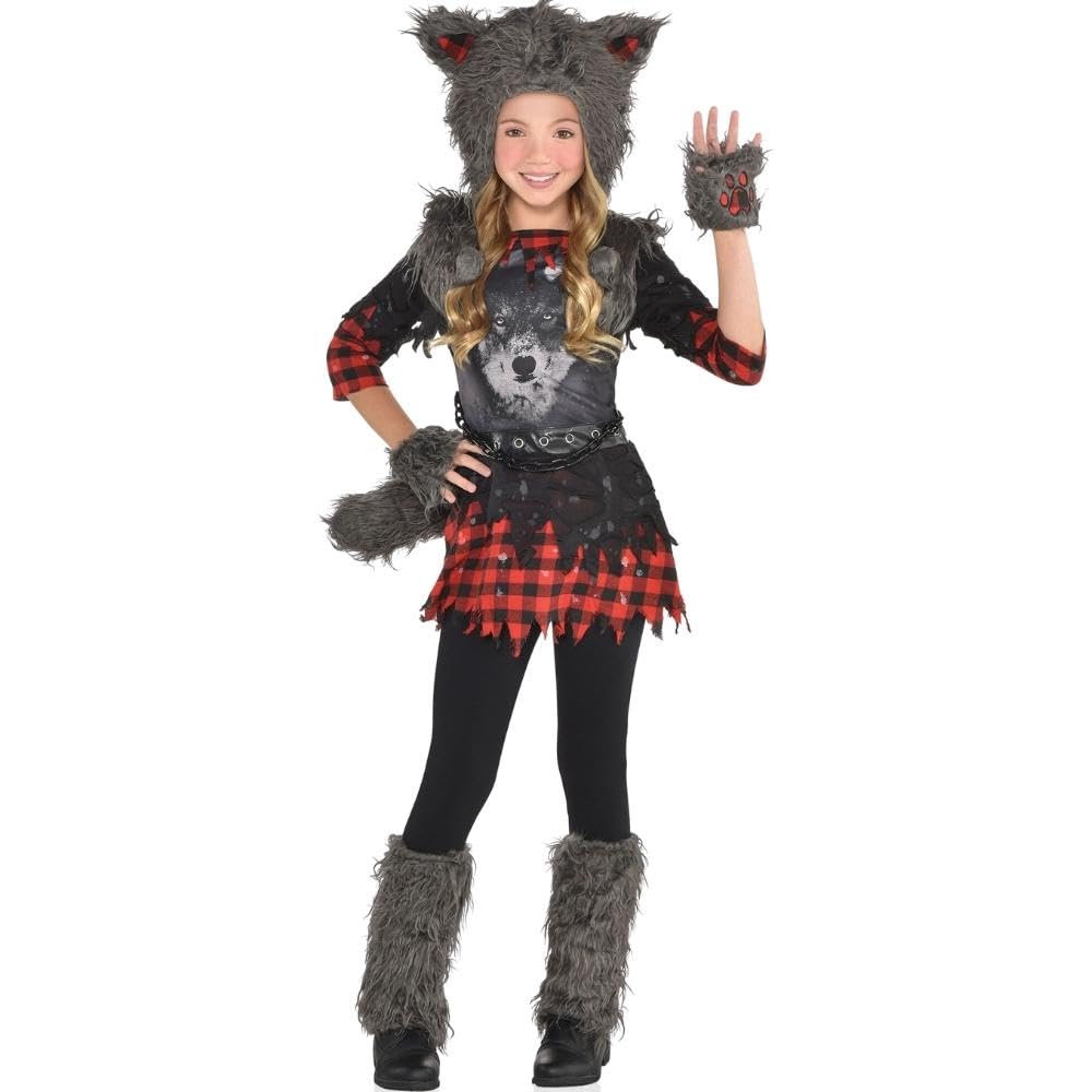 Amscan 849805 Kids She-Wolf Costume Set | Large (12-14) | 7 Pcs