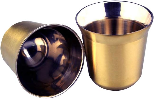 80ml Stainless Steel Espresso Mugs, Double Wall Insulation Coffee Cup, Insulated Tea Cups Coffee Mugs, Easy Clean & Dishwasher Safe(1 Pack,Titanium)
