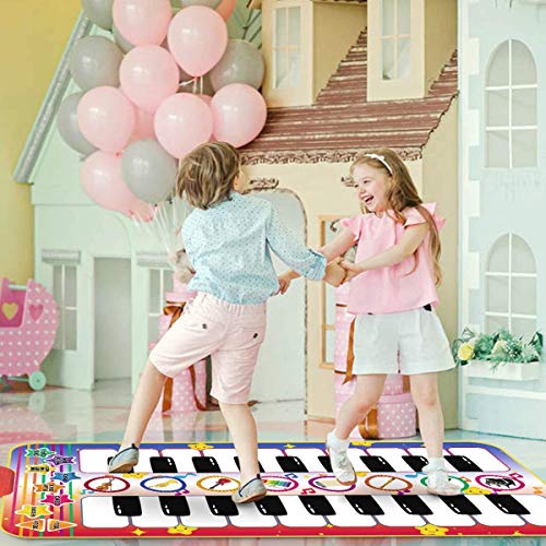 Kids Musical Mat, 20 Keys DoubleKeyboard Musical Piano Mat with 3AA