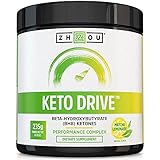 Keto Drive Exogenous Ketone Performance Complex - BHB Salts - Formulated for Ketosis, Energy and Focus - Patented Beta-Hydroxybutyrates (Calcium, Sodium, Magnesium) - Matcha Lemonade