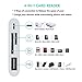 4 in 1 SD TF Card Reader Compatible iPhone iPad iPod,USB OTG Camera Connection Kit SD T-Flash Card Reader Work with Hubs Keyboards Audio/MIDI Interfaces Ethernet Adapter (White)