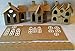 Set of 3 Village Putz Style Houses with Flicker Light Hole - Vintage Village, 3 Roofs, House