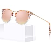 CARFIA Fashion Polarized Sunglasses for Women Hand-crafted Acetate Sunnies CA5012