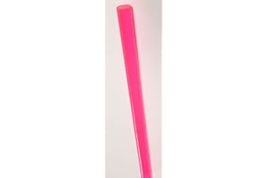 BEST ACRYLICS 1" Diameter x 12" Long Fluorescent Pink Clear Translucent Extruded Acrylic Plexiglass Lucite Rod - 25.4mm x 304.8mm