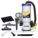 ProTeam Commercial Backpack Vacuum Cleaner, Super CoachVac Vacuum Backpack with HEPA Media Filtration and Residential Cleaning Service Kit, 10 Quart, Corded