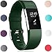 GEAK Bands for Fitbit Charge 2, Adjustable Sports Wrist Bands for Fitbit Charge 2, Large Classic Olive Green
