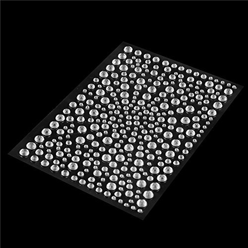 6 DECORA+Clear+Rhinestone+Stickers+Adhesive