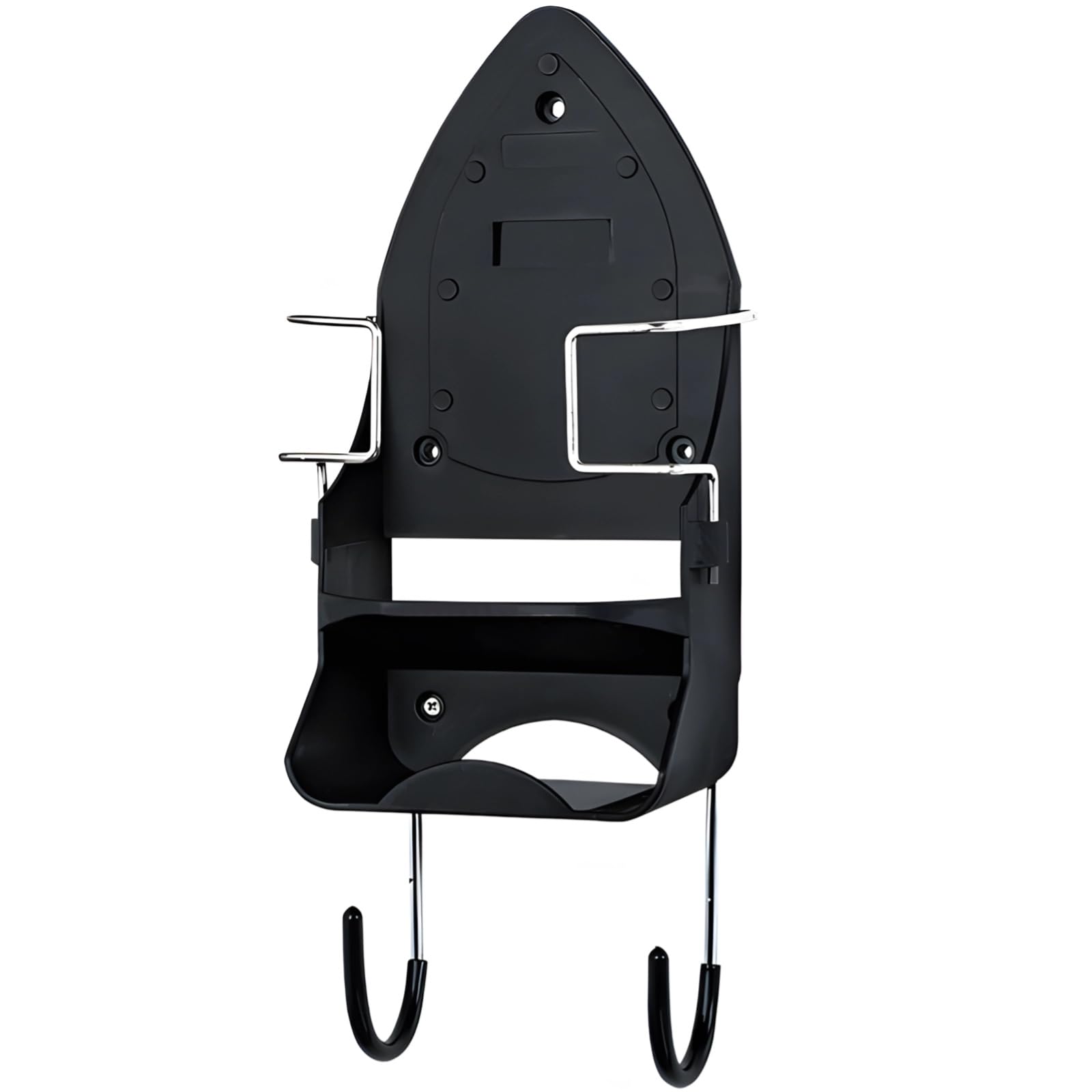 Photo 1 of Metal Ironing Board Holder, Wall Mount Iron and Ironing Board Holder, Ironing Board Storage Rack with Hooks for Laundry Home Hotel Use