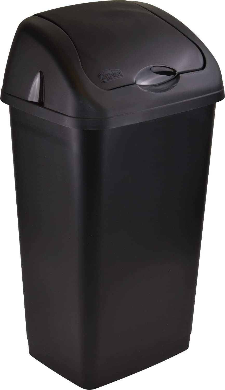 Easy Shopping 60L Swing Bin Black with Curved Lid Plastic Dustbin