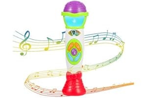 FunsLane Kids Microphone Toy Voice Changer Karaoke Machine for Toddler with Recording, Play Music Function and Colorful Lights, Girls Boys Party Favor Toy Great Birthday