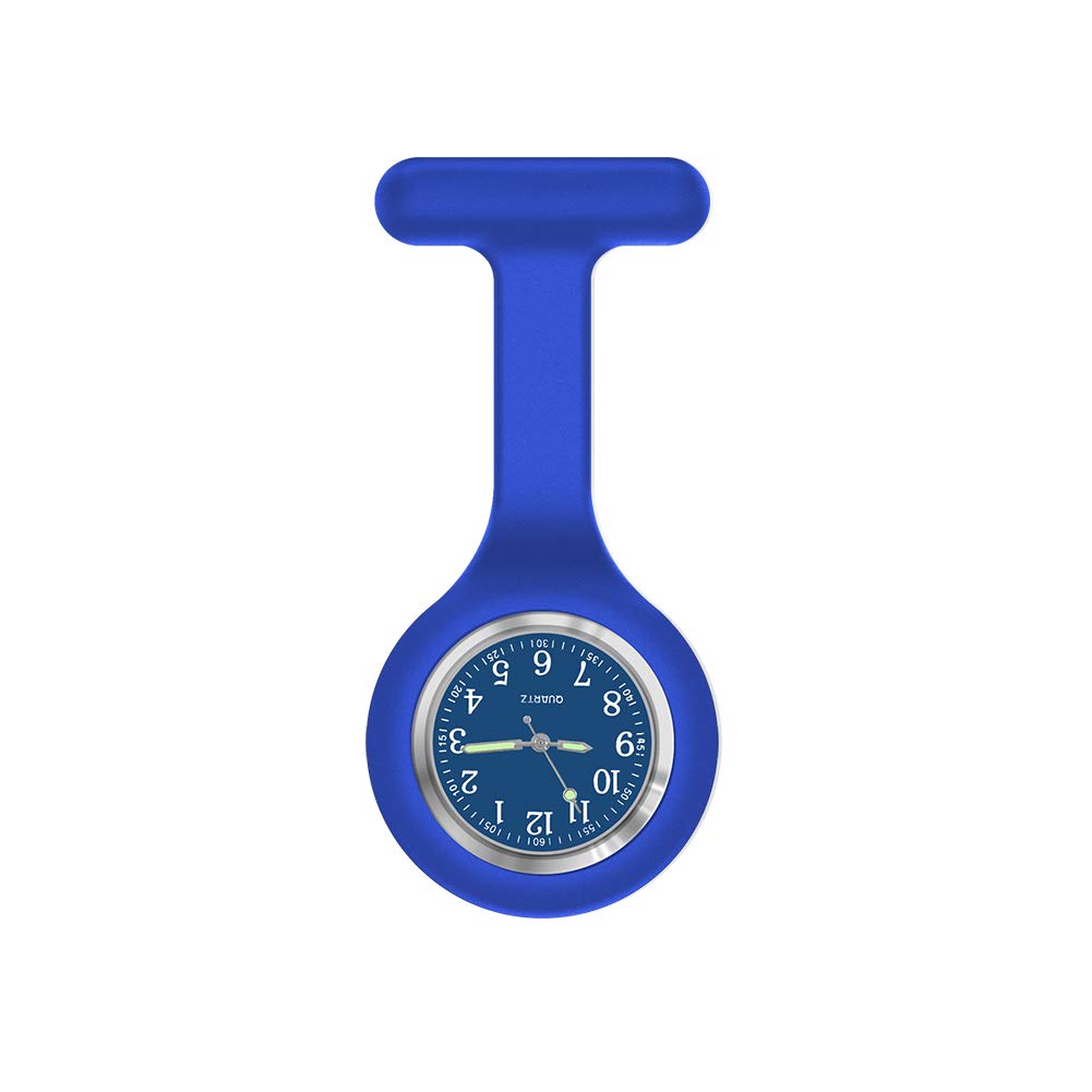 Nurse Watch Brooch, Silicone with Pin/Clip, Glow in Dark, Infection Control Design, Health Care Nurse Doctor Paramedic Medical Brooch Fob Watch