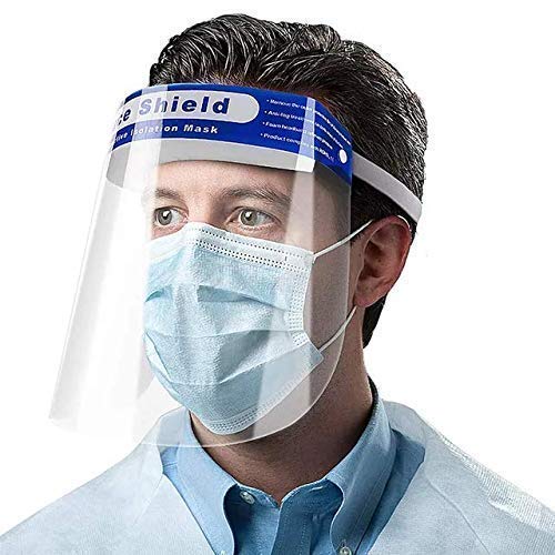 Levo 400 Microns Safety Face Shields, Anti-fog Full Face Shield (Pack of 2)