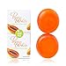 Papaya Skin Brightening Soap (2 Bars/2.82 oz) - Natural Skin Lighteners - Anti-Aging & Wrinkles, Eliminate Acne - Deep Cleanse & Nourishment - Exfoliating And Moisturizing Formula For Face & Body