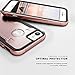 Zizo Shock Series Compatible with iPhone 8 Case Military Grade Drop Tested with Tempered Glass Screen Protector iPhone 7 case Rose Gold