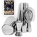 4 Piece Boston Shaker Set By BARMIXXO/150+ Drink Cocktail Recipe (Ebook)/Bartender Tools For Professional and Home Bar/Jigger and Strainer
