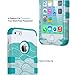 ULAK iPhone SE Case, iPhone 5S Case, Anti Slip Shock Resistance Protective Cover with Hybrid High Soft Silicone + Hard PC Case for Apple iPhone 5/5S/SE (Ocean-Blue)