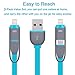 Minlu 2 Pack  2-in-1 Retractable Lightning Micro USB Charging Sync Cables for  Iphone, Ipad, Ipod Touch/Nano, Android, Samsung /HTC/Blackberry/ Motorola/Sony/LG,3feet