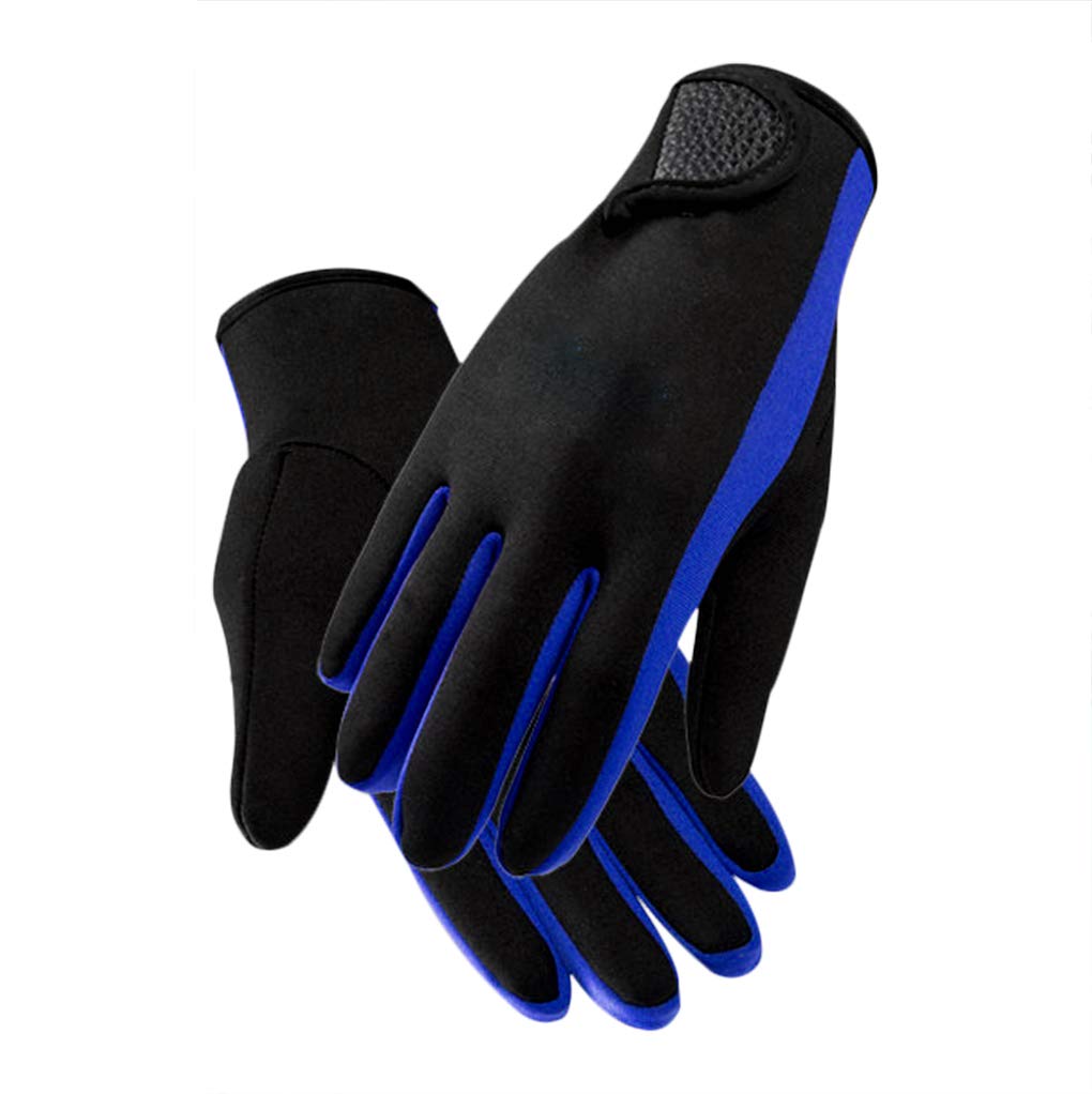 Faxianther Adults 1.5mm Neoprene Diving Gloves Flexible Thermal Full Finger Short Wetsuit Gloves for Swimming Snorkeling Kayaking Surfing Watersports Spearfishing Sailing