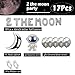 Space Party Balloons 2 the Moon Theme Party Supplies 17Pcs Chrome Silver Galaxy Astronaut Airship Spaceship Chrome Silver Moon Space Man Robot UFO Party Balloon Birthday Banner Decoration
