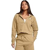 Under Armour womens Rival Fleece Cropped Full Zip