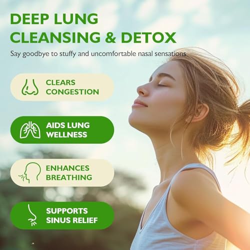 LBOYLOVE® Herbal Diffuser Pen with Mullein, Thyme, Mint Extracts for Lung Cleasing Breathing, Relaxation, Stress Relief, 600 Uses (2 PCS)
