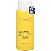 Farmacy Honey Milk Face Essence - Hydrating Milky Toner with Honey, Ceramides + Chamomile - Helps Strengthen Skin Barrier + Replenish Moisture - Soothing + Calming Skincare (120ml)