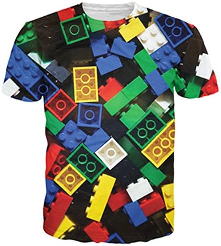 Lego Bricks T-Shirt Super Popular Kids Toy 3D Print t Shirt Camisetas for Unisex Women Men