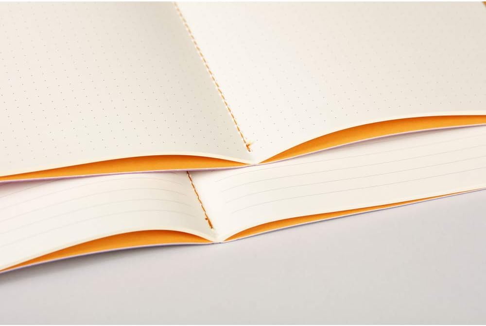 RHODIA 116451C, Soft Notebook with Silver Textile Stitching, A5, Dotted Dot, 64 pages, Ivory Clairefontaine Paper 90 g/m - Image 4