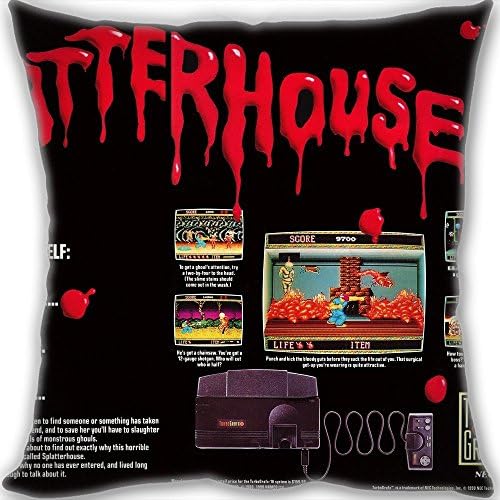 New Style Splatterhouse Throw Pillow Decorative Cushion Cover Home Sofa Bed Leaning Pillow 30x30cm(12x12inch) Mini Children Size 190g(0.42lb) (Pillow inner is included)