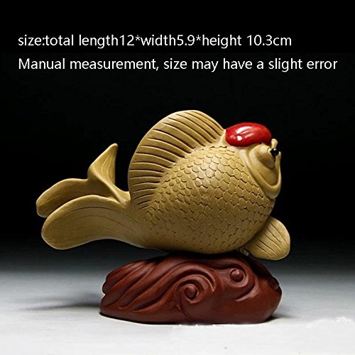 Blue Stones Authentic Purple Clay Auspicious Fish Tea Pet Office Kung Fu Tea Set Accessories Natural