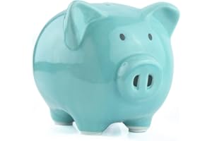 KOHIENWO Blue Piggy Banks, Piggy Bank for Girls Boys Kids A New for White Piggy Bank for Boys,Girls,Kids,Adult Coin Bank