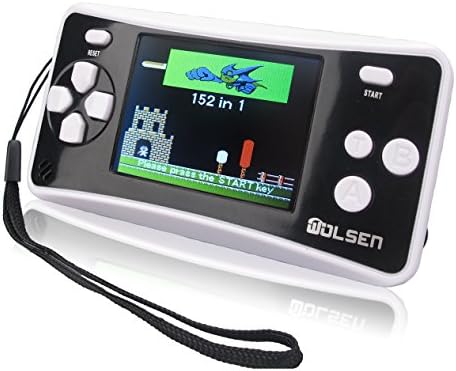WOLSEN 2.5" LCD Portable Game Console Speaker 152 in 1 Games (3 X AAA)(Black)