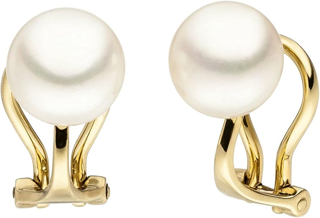 Ohrclips 585 Gold Gelbgold 2 Süßwasser Perlen Ohrringe Perlenohrclips Amazon.de Schmuck