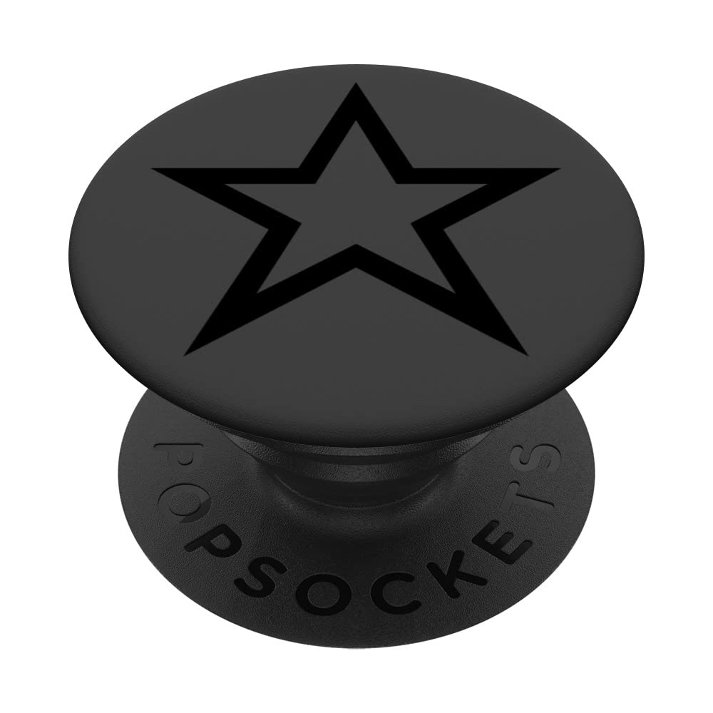 Y2K Aesthetic Black Star Mcbling Trashy 2000s Retro Vintage PopSockets Swappable PopGrip