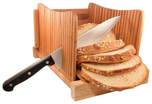 DB-Tech Bamboo Wood Compact Foldable Bread Slicer