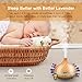 Homasy Essential Oil Diffuser, 150ml Mini Wood Grain Aroma Diffuser Ultrasonic Humidifier with Essential Oil Gift Set, Lavender + Peppermint (2ml/Bottle), Auto-Off and 7 Color LED Lights for Room
