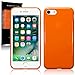 iPhone 8 / iPhone 7 Covers, Terrapin iPhone 8 Case - TPU Gel - Slim Design - Durable Shock Absorbing - Back Protector - Solid Orange