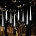 Topist Falling Rain Decoration Lights, Waterproof LED Meteor Shower Lights with 30cm 8 Tube 144 LEDs, Icicle Snow Fall String Cascading Lights for Party, Holiday, Xmas Tree, Garden Decoration (White)