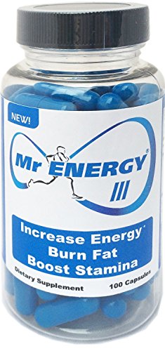 Mr Energy III Capsules - Energy Booster Pills Fat Burners Stamina Enhancers - Lose Weight Boost Energy Best Natural Weight Loss Diet Supplements Products That Work Fast for Women and Men (100 Capsules)