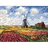 RIOLIS 1643 - Tulip Fields After C. Monet's Painting - Counted Cross StiWtch Kit 13