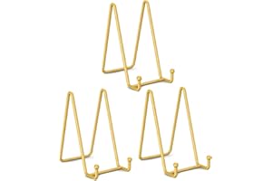 DAIYEE 3 Pcs 6'' Plate Stand Display PlateHolder Picture Stand Iron Easel Stand.Book Display Stand Tabletop Art Decorative Tr