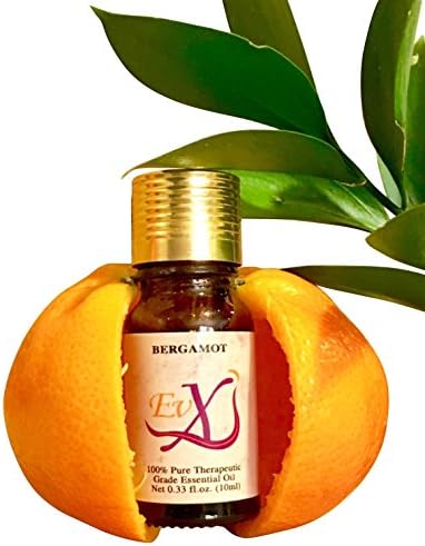 Organic Bergamot Essential Oil Aromatherapy for Soothing Effect, Headache, Muscle Pain Relief, Provides an Energetic Calm &amp; Eases Agitation 100% Pure, Therapeutic Massage Oil, Antidepressant