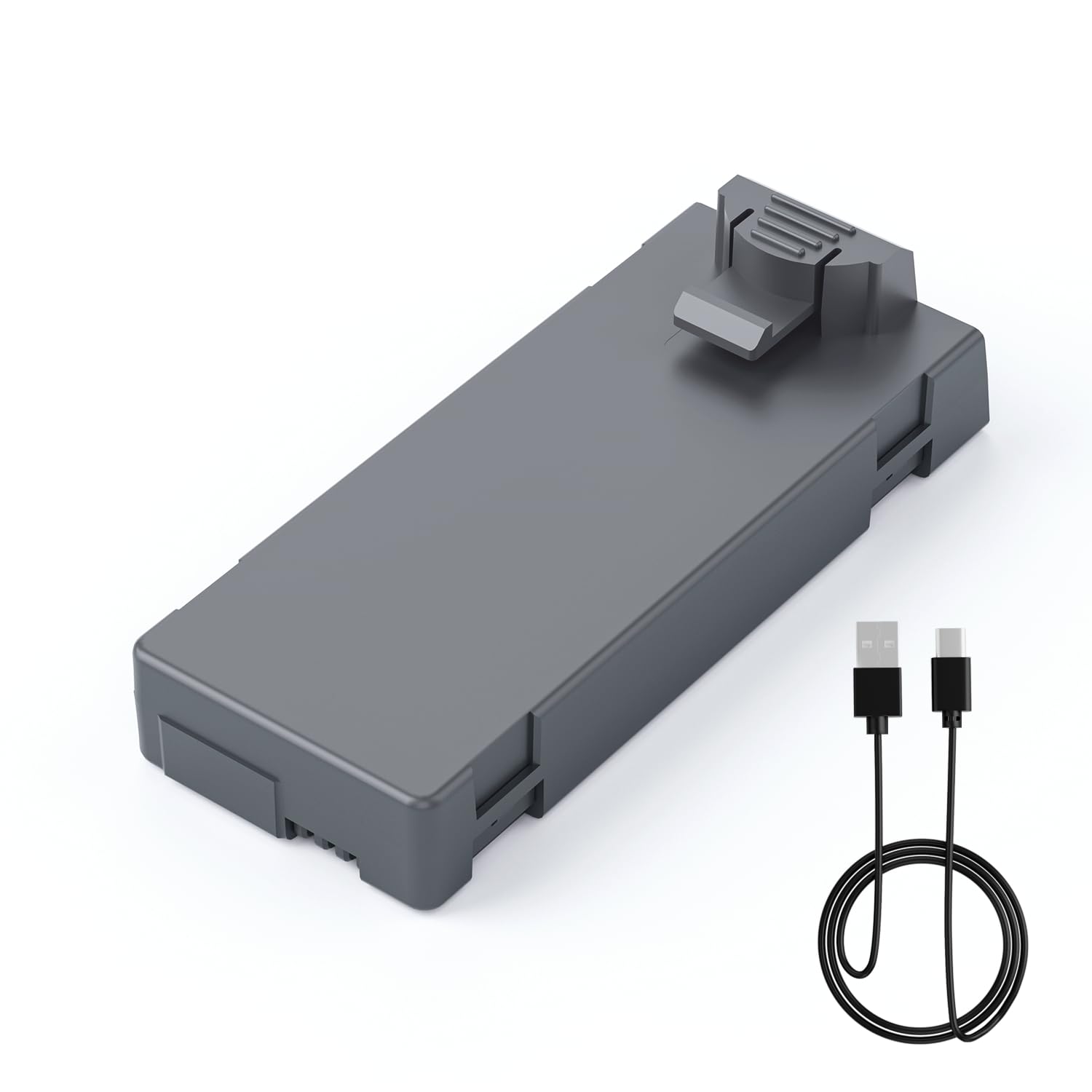 Ameta Drone Battery for S20 Lite, 3.7V 1600mAh Rechargeable Battery and USB Cable for RC Quadcopter Drone Black